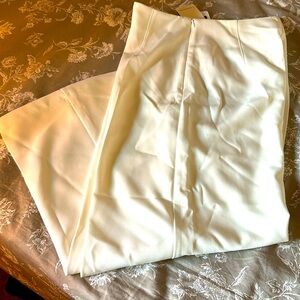 Wide leg cropped slacks